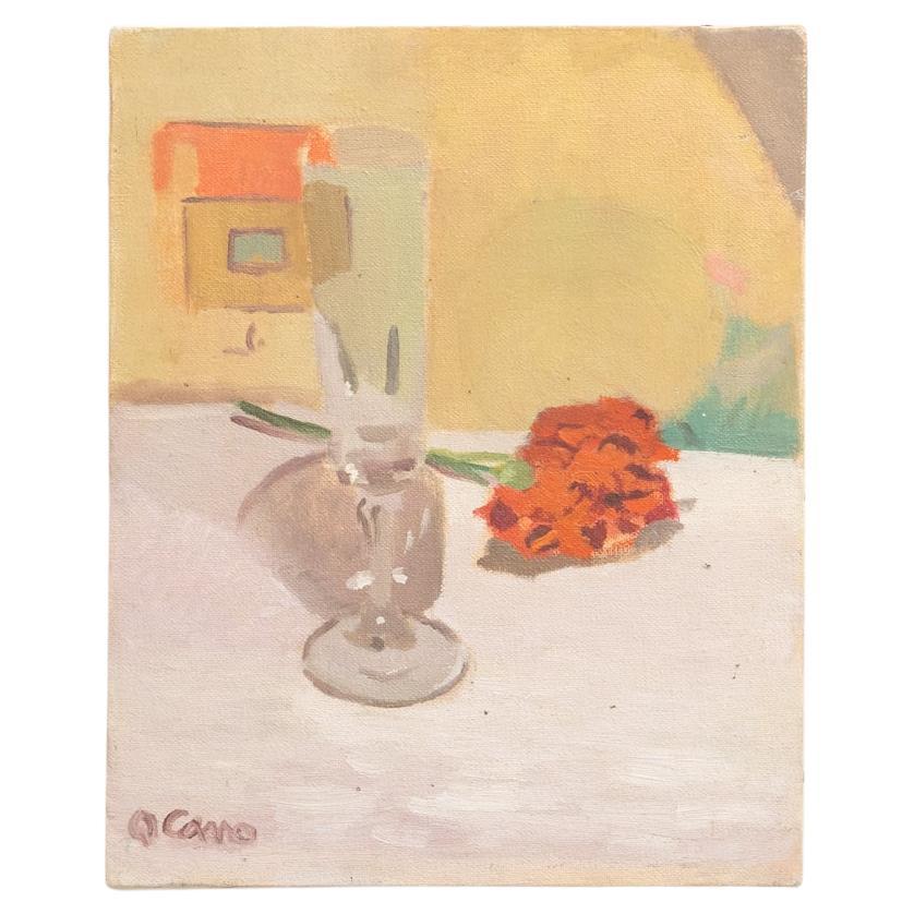 Gemälde von Q. Cano, Öl auf Leinwand, um 1960 im Angebot