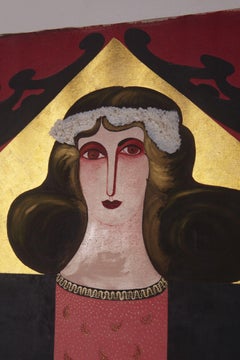 Tableau de Renata Guga Zunino, intitulé « Childhood Dream No. 5 », signé