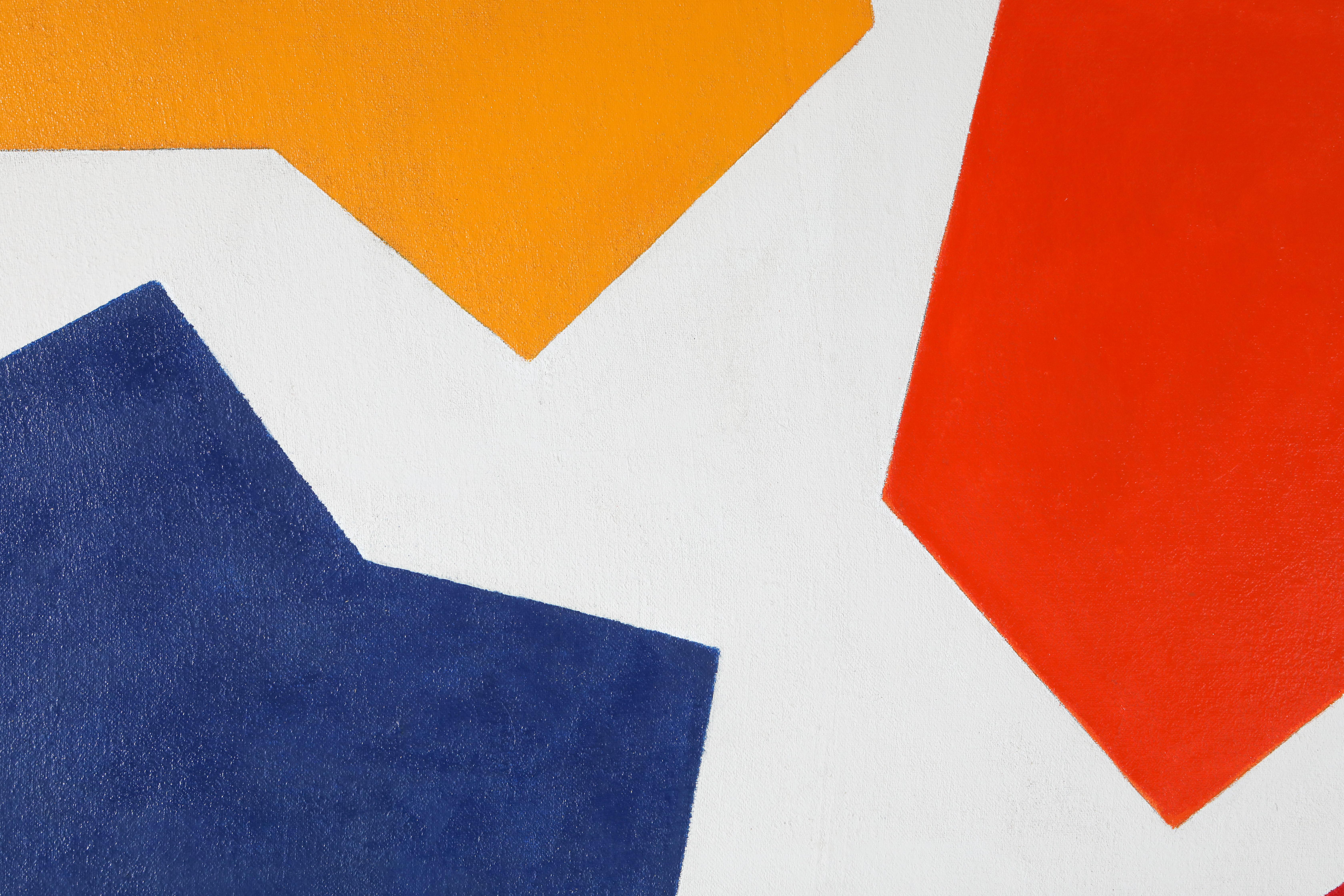 French Abstract Painting by René Roche, France, 1979 For Sale