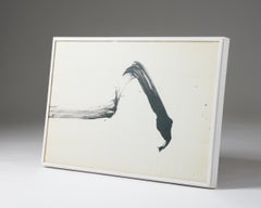 Sumi Ink Painting on Paper by Rune Hagberg, Scandinavian Modern, 1960s