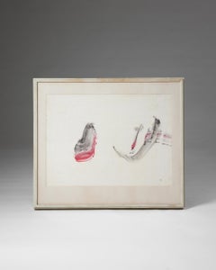 Dipinto di Rune Hagberg, Svezia, anni '60, incorniciato, inchiostro su carta