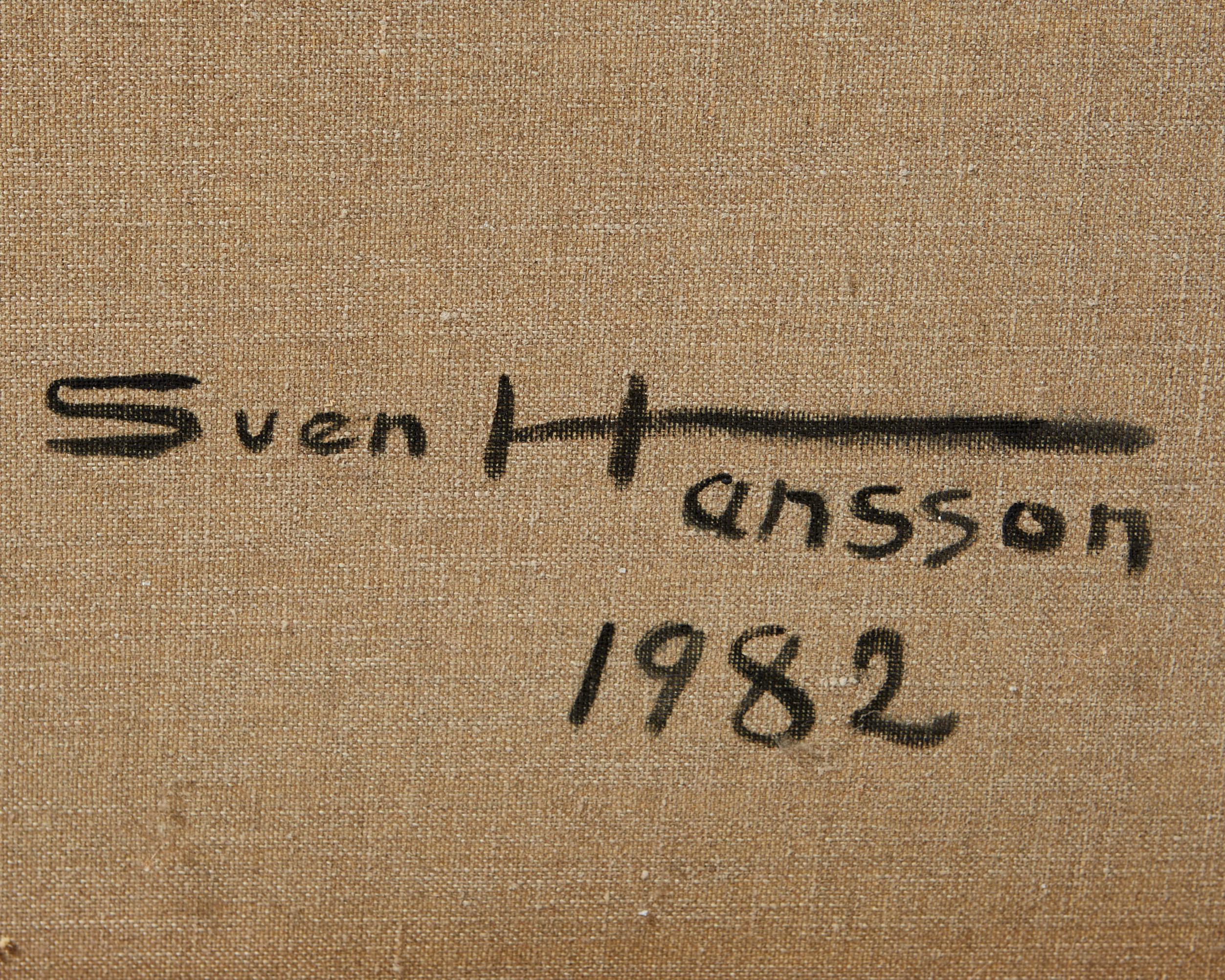 Painting by Sven Hansson, Sweden, 1982 In Good Condition For Sale In Stockholm, SE