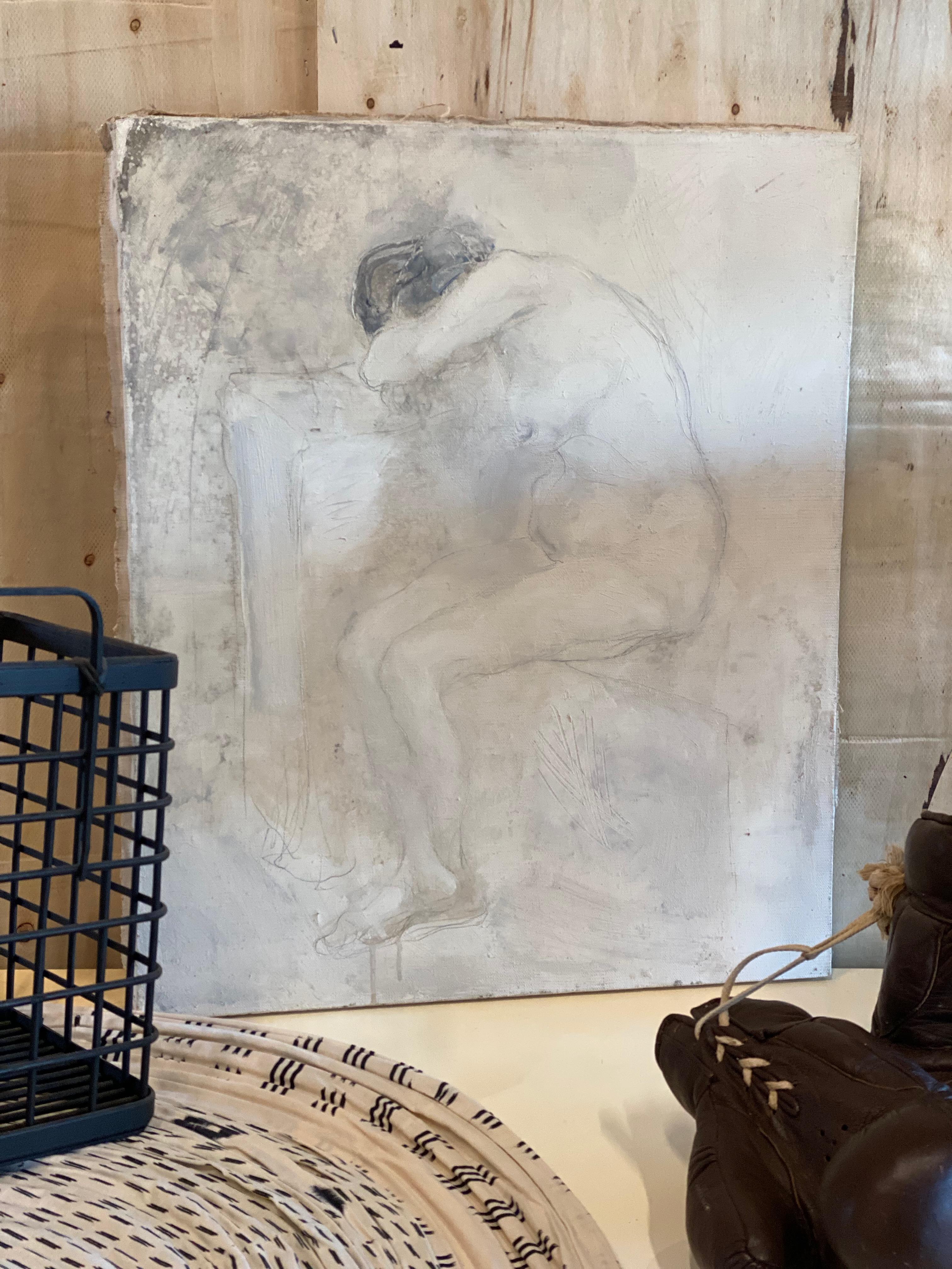 Peinture de Svetlin Roussev, nu féminin, technique de mélange sur toile.
Le tableau montre un nu féminin aux couleurs monochromes. Elle n'est pas encadrée et est signée au dos.
Svetlin Roussev est un artiste, politicien, collectionneur d'œuvres