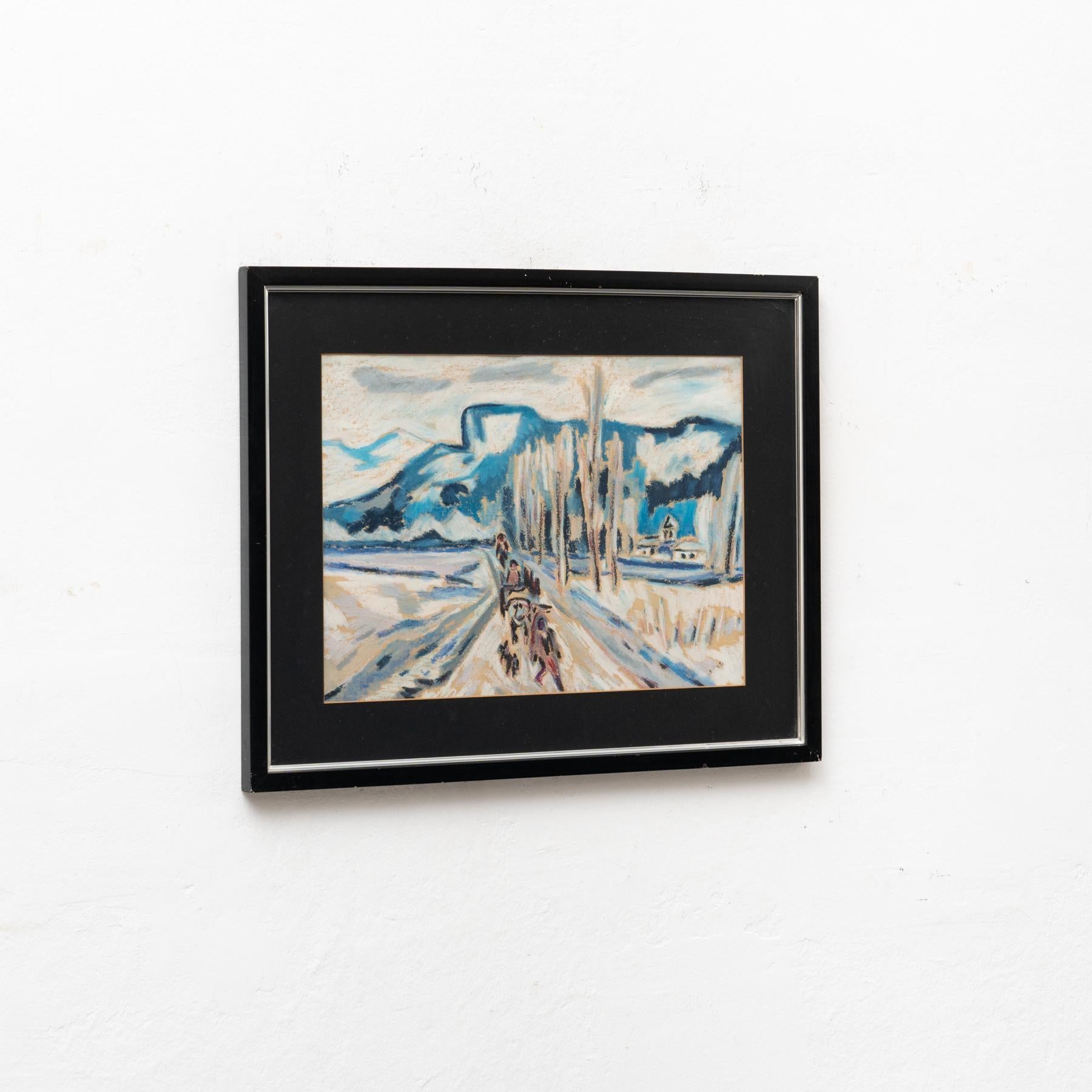 Gemälde von Unknown Artist, Öl auf Leinwand, ca. 1940 (Moderne der Mitte des Jahrhunderts) im Angebot