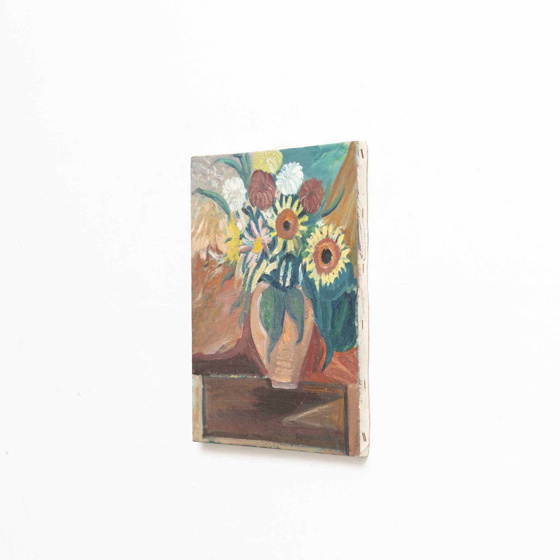 Gemälde von Unknown Artist, Öl auf Leinwand, ca. 1940 im Zustand „Relativ gut“ im Angebot in Barcelona, ES
