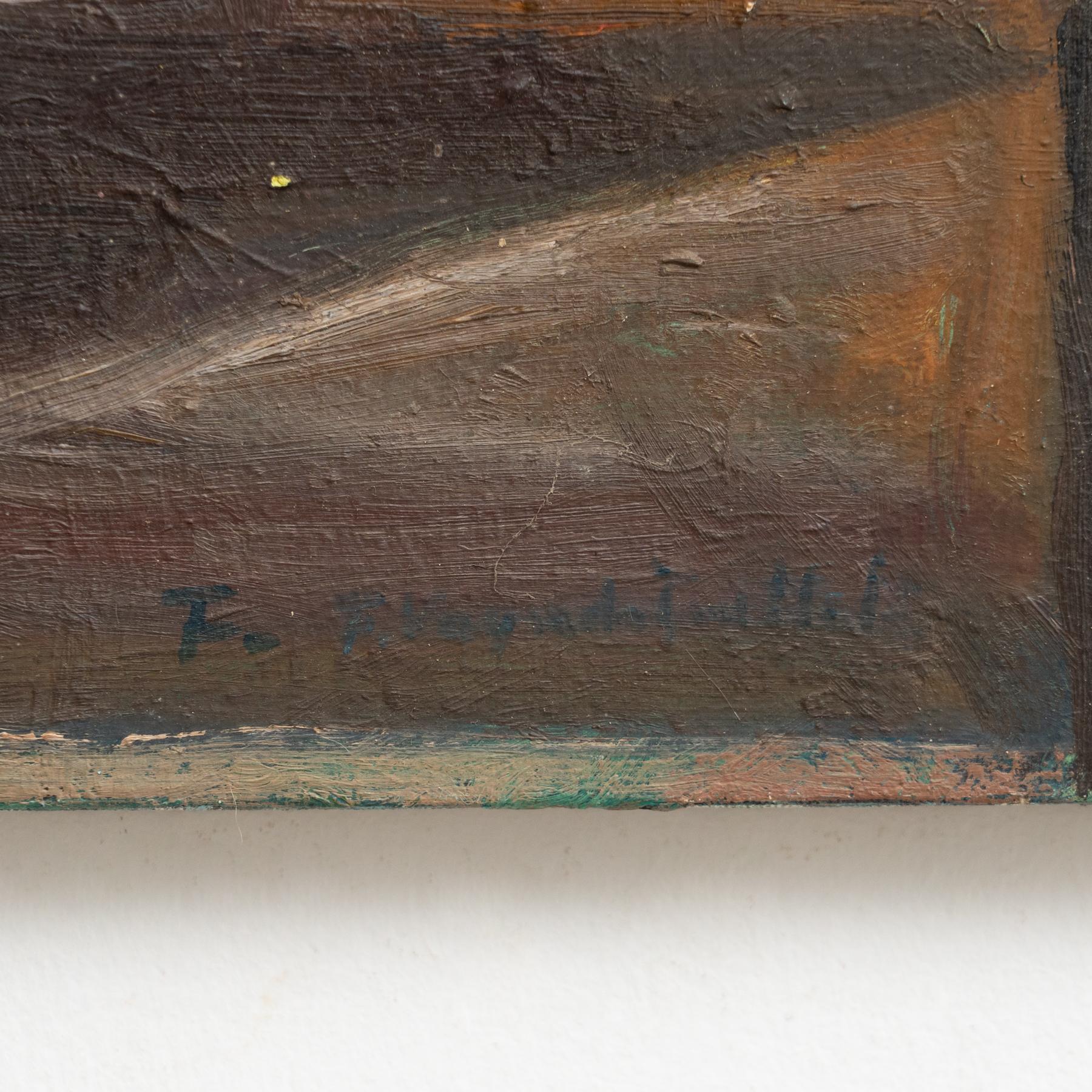 Gemälde von Unknown Artist, Öl auf Leinwand, ca. 1940 im Angebot 1