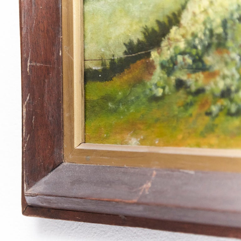 Painting by Unknown Artist, Oil on Wood, circa 1940 For Sale at 1stDibs