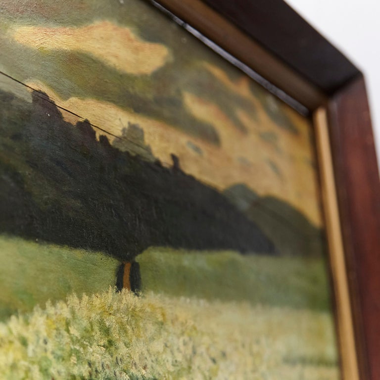 Painting by Unknown Artist, Oil on Wood, circa 1940 For Sale at 1stDibs