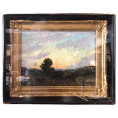 Gemälde von White J. F. Earhart in der Nähe des Wildwassers "Glühender Sonnenuntergang"