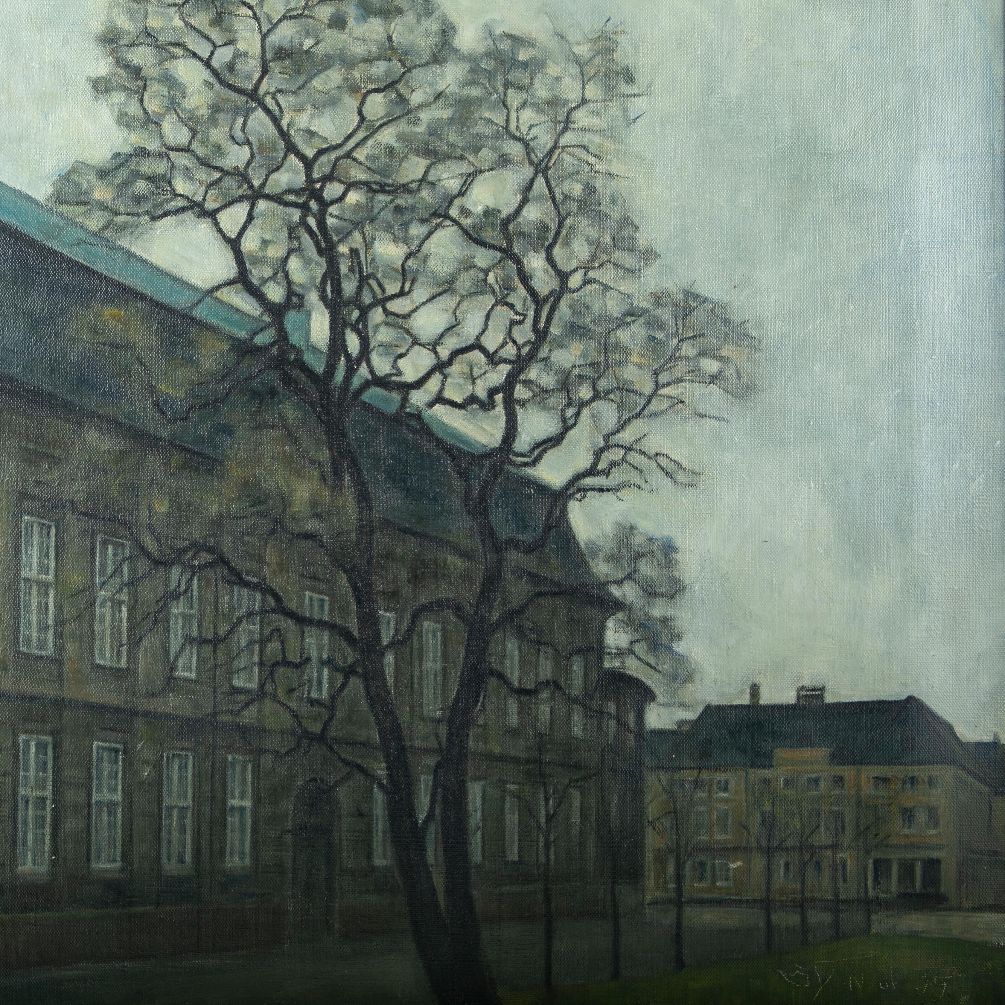 Danish Painting Christiansborg in Autumn by Svend Hammershøi