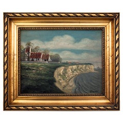 Painting "Church by the cliff"