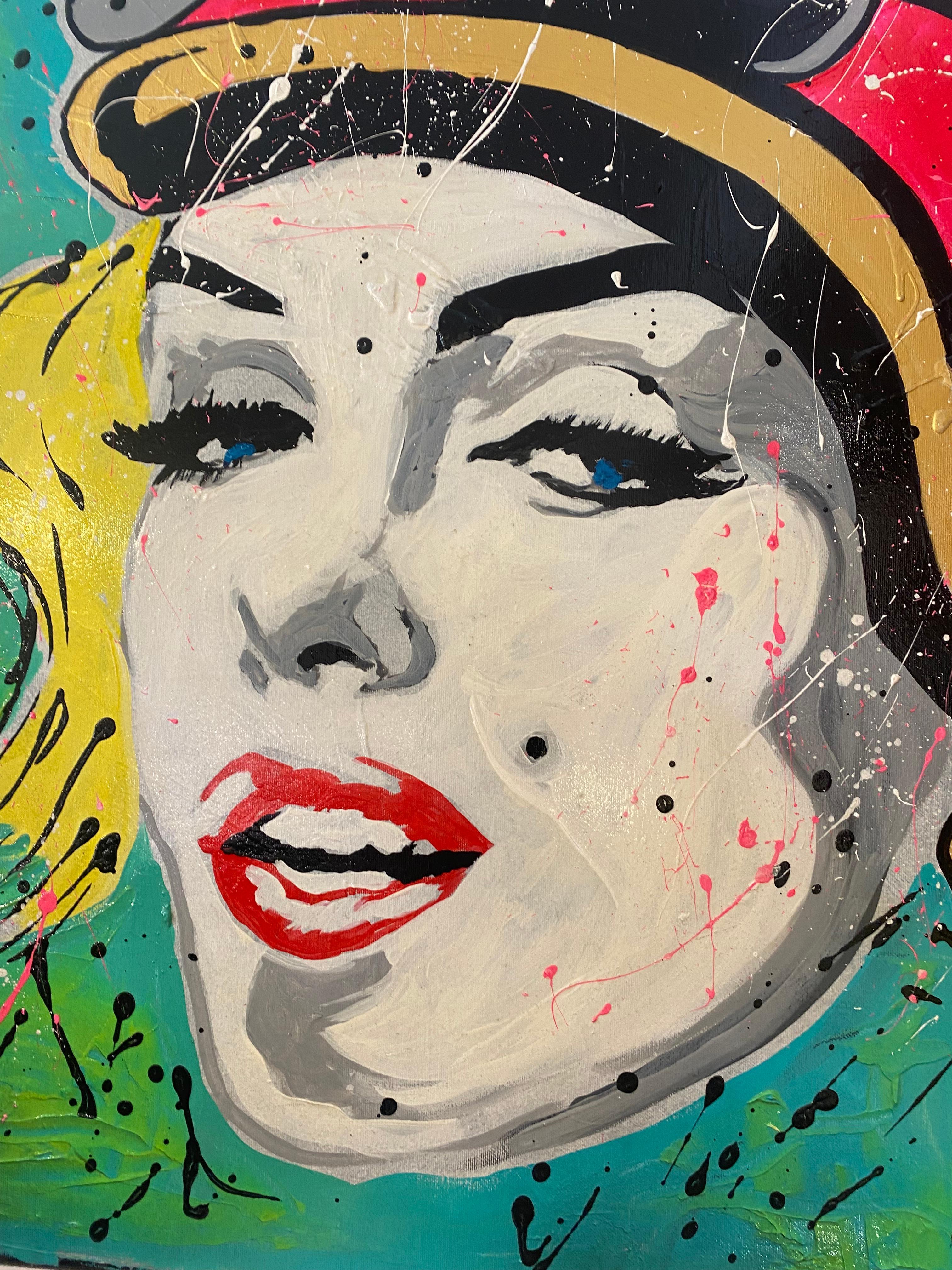 Painting Clem$ - Marilyn Monroe
Mixed media on canvas
Sign
original work
Dimensions: 80x80cm.