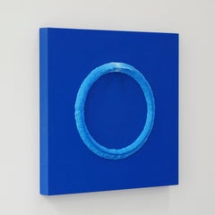Painting Cobalt Blue and Light Turquoise Blue Circle by Chris & Jody Vingoe