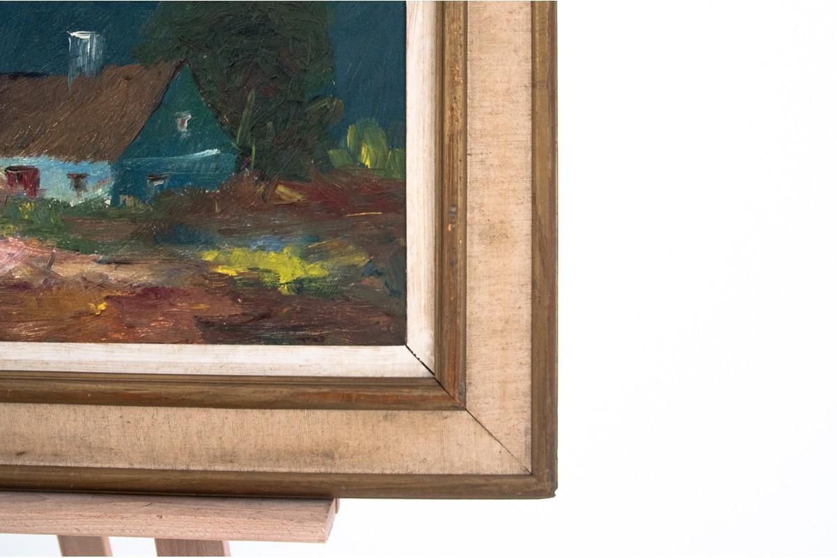 Dimensions:

Frame height 49 cm, width 71 cm

Painting 33 cm height, 55 cm width.