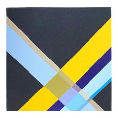 "Painting Composition Black Orange " 2010 Geometric Canvas by Cecilia Setterdahl