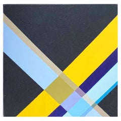 "Painting Composition Black Orange " 2010 Geometric Canvas by Cecilia Setterdahl