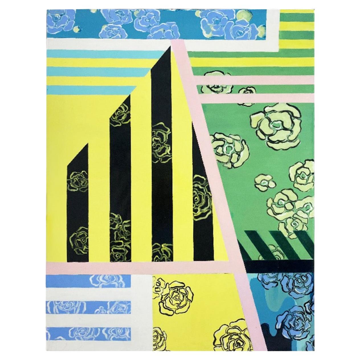 Quadro "Composizione con fiore" 2009 Tela di Cecilia Setterdahl