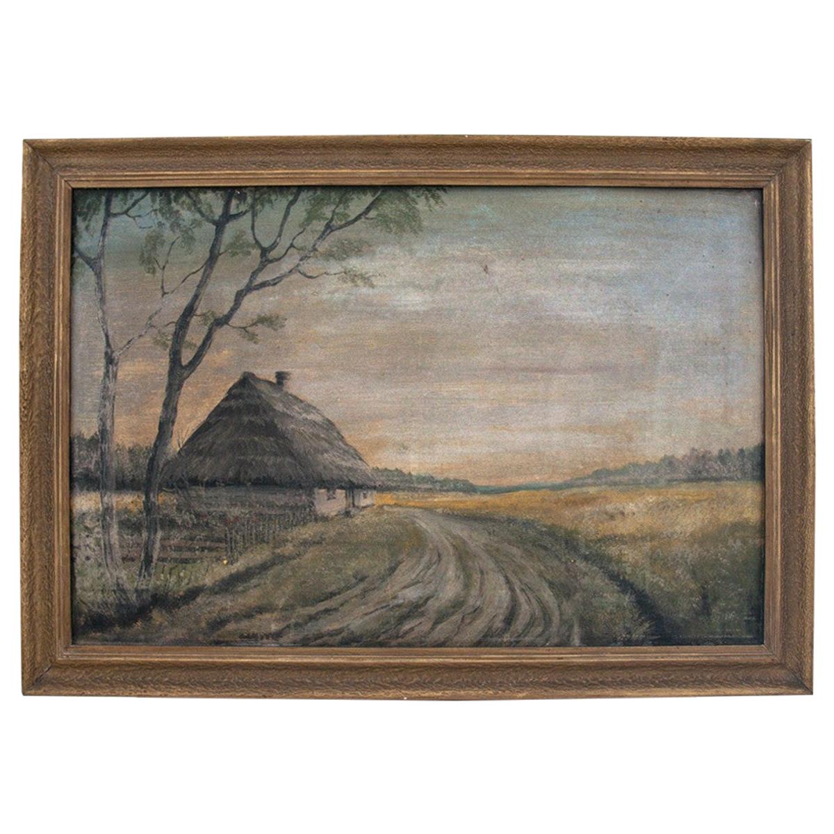 Painting "Cottage Near the Field"
