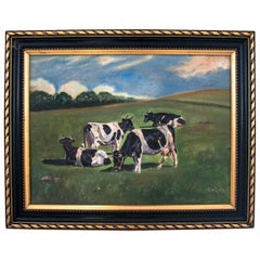 Painting "Cows in the field"