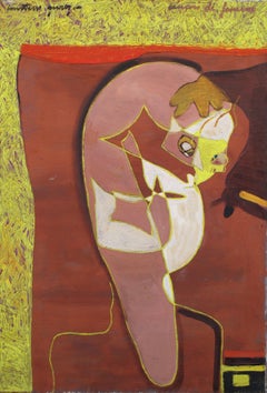 Painting "Croquis de femme" by Pierre Courtens, 1921-2004