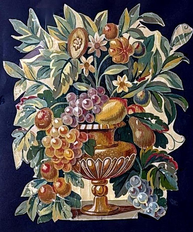 Painting Cutout Oil On Canvas Framed With Faux-Bamboo Wood -03 In Good Condition For Sale In Prato, Tuscany