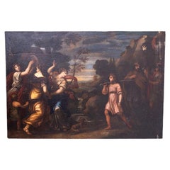 Peinture « David conquérant une lièvre », école de Pietro da Cortona 1596-1669