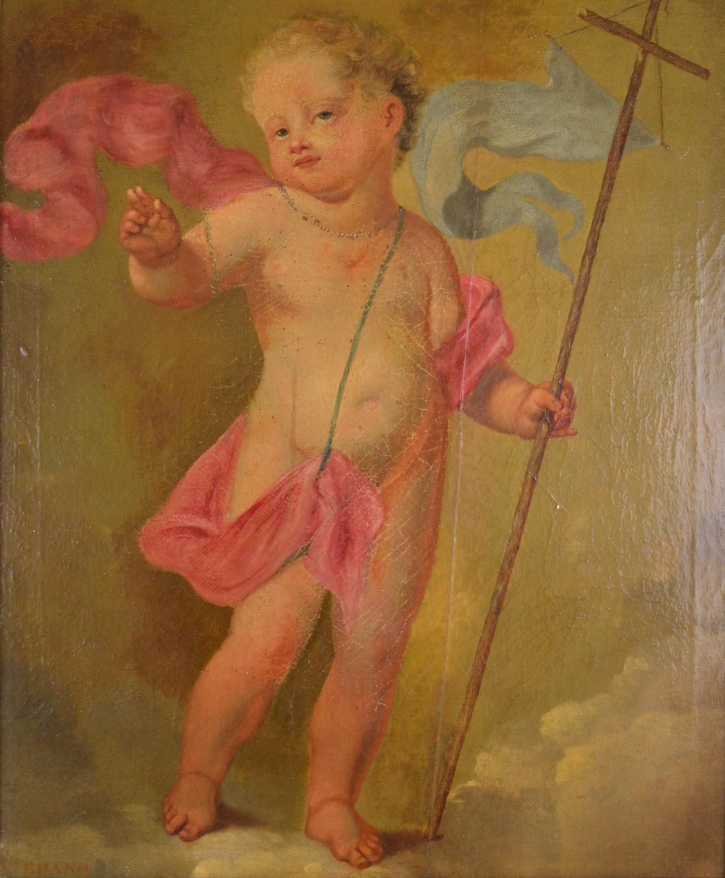 Painting Depicting the Infant Saint John the Baptist, 18th Century For Sale 5