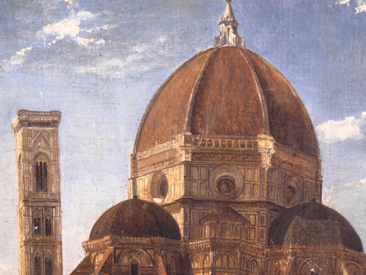 Painting, Duomo in Firenze, signed P.K, 19th century.