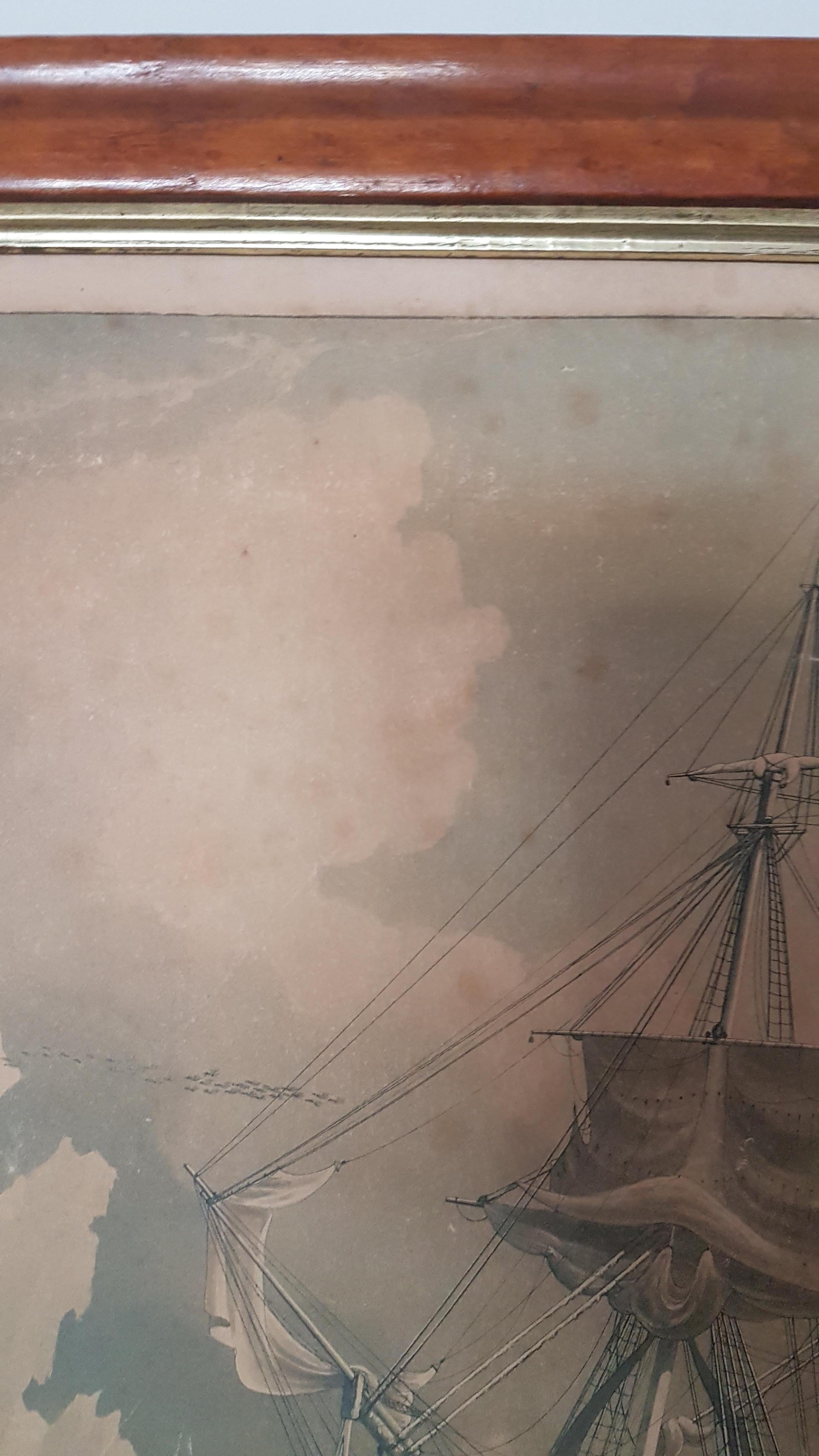 Painting Engraving by W.J.Huggins, Northern Whale Fishery, 1829 9