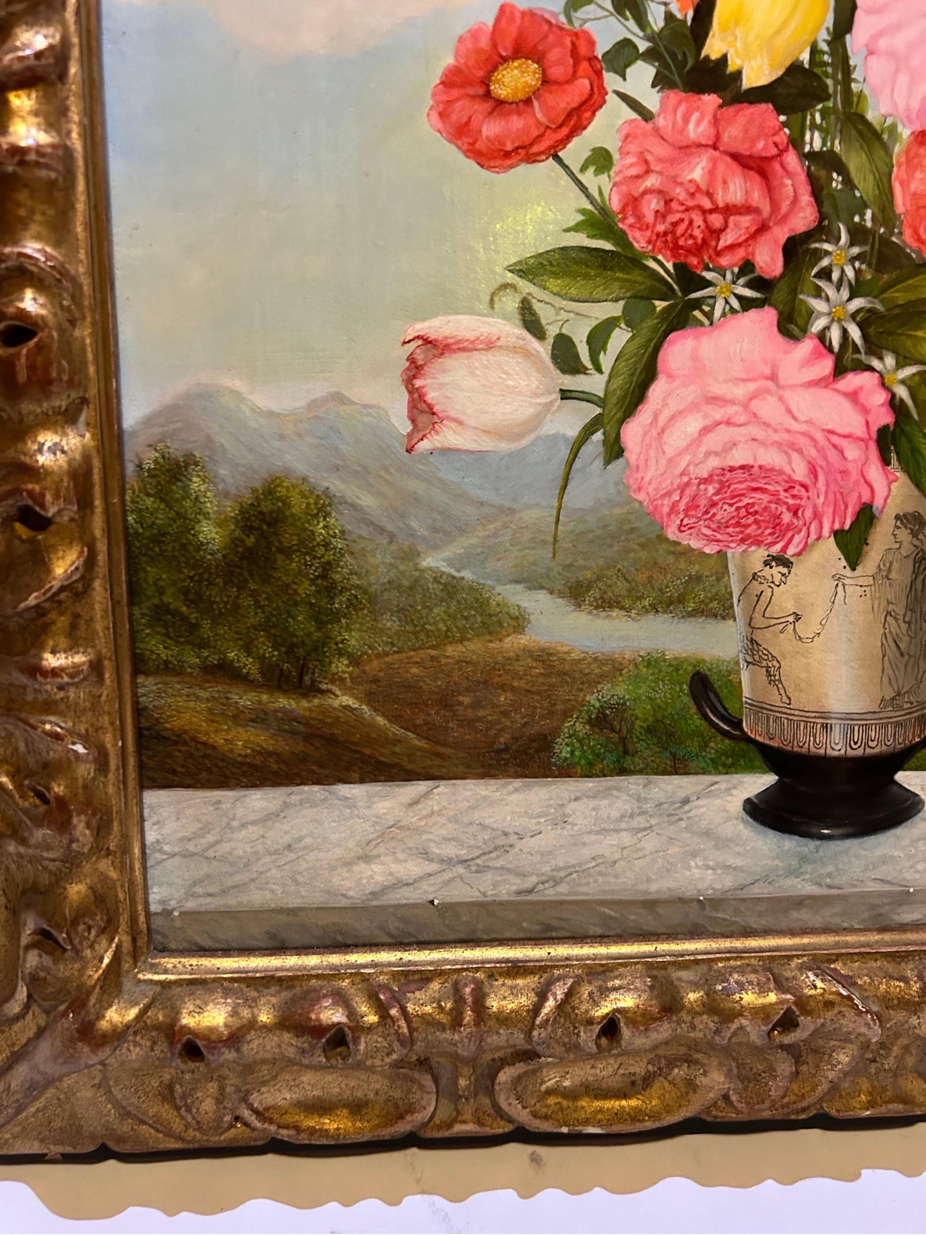 Pintura Flores de Jean Thomassen (1949) Madera en venta