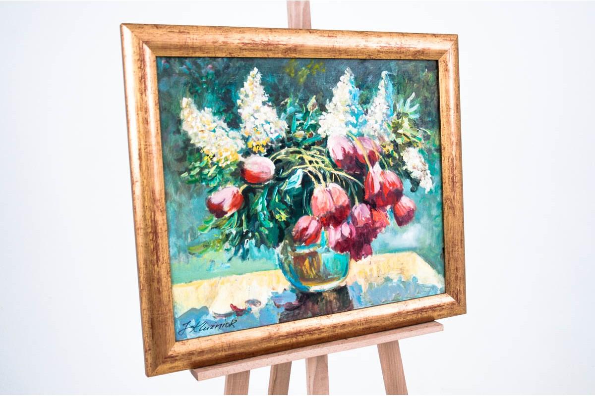 Gemälde „Flowers in a Vase“ (Polnisch) im Angebot