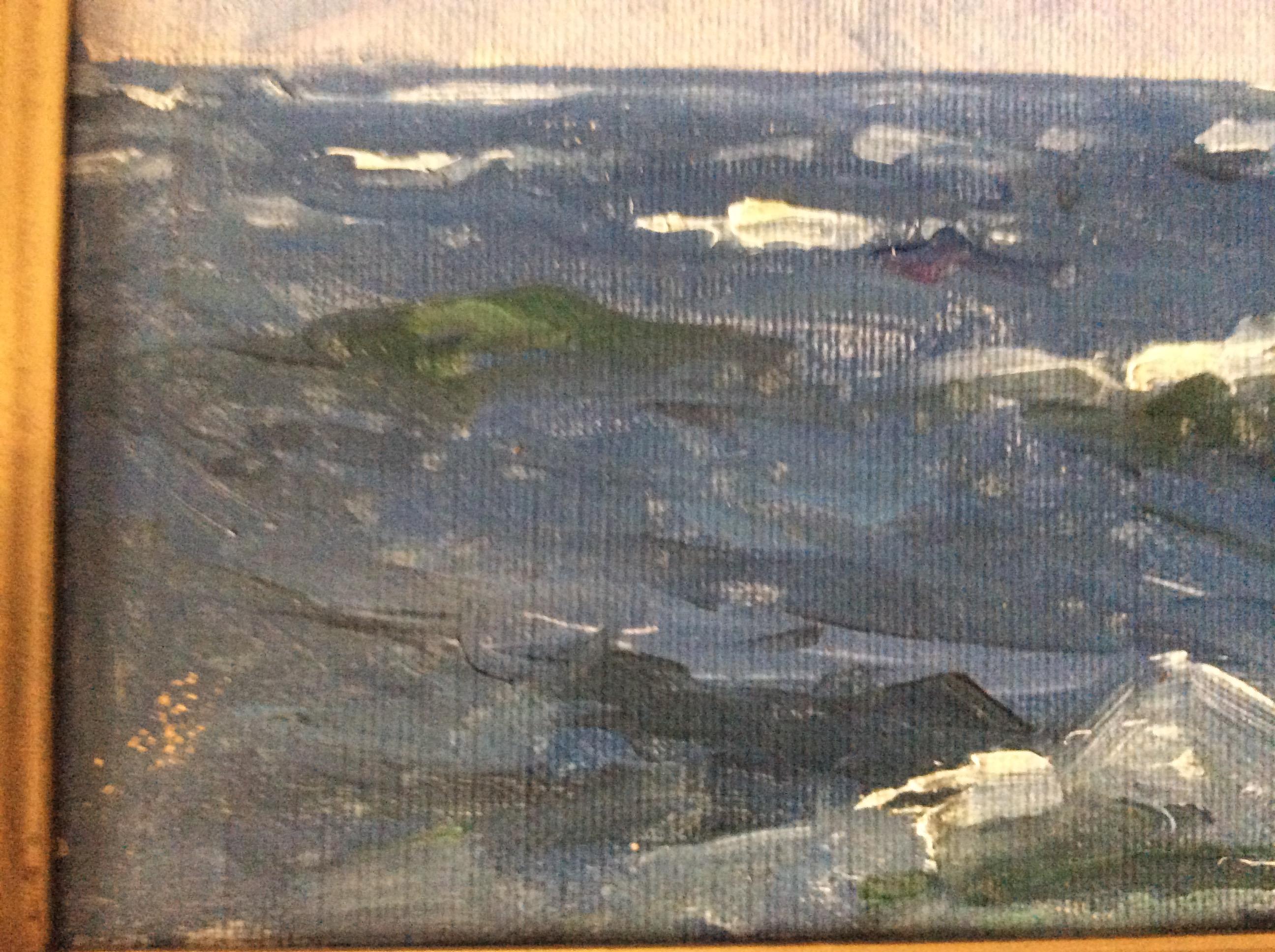Painting Frederik Winther, Cap Finisterre Spain In Good Condition For Sale In Lyngby, DK