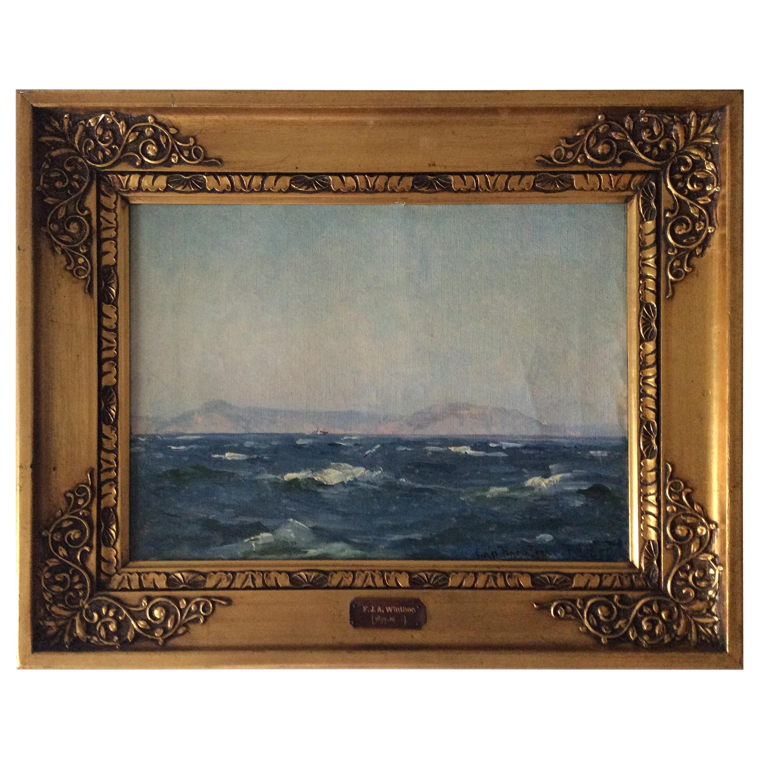Painting Frederik Winther, Cap Finisterre Spain For Sale
