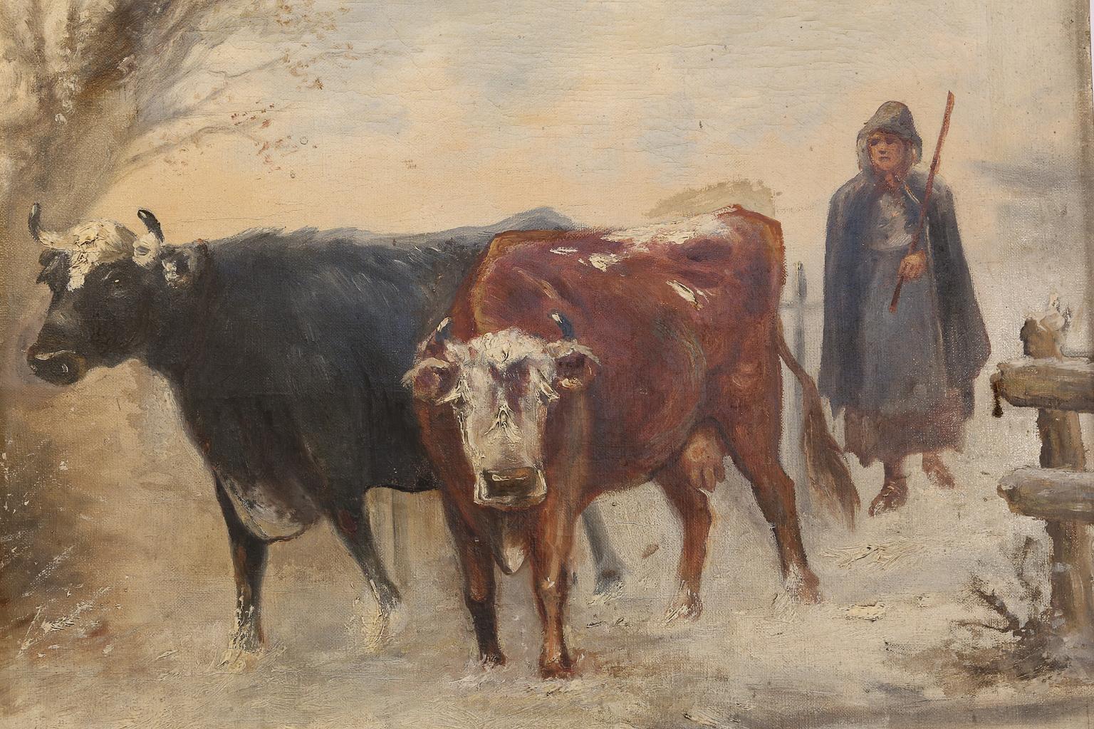 Painting, French Oil on Canvas, J. Hongenae, 1902 1