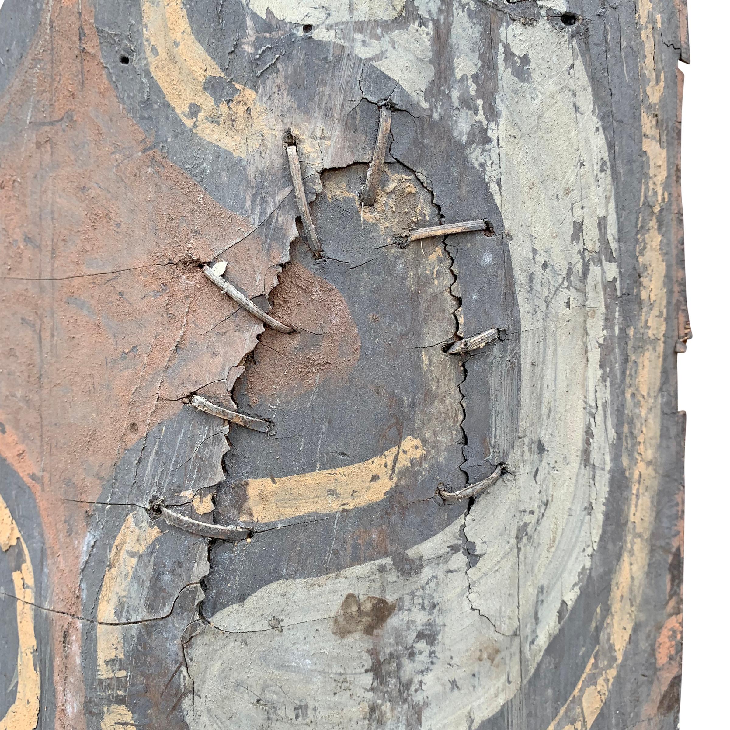 Fibra naturale Dipinto dal soffitto di una casa cerimoniale Kwoma in vendita