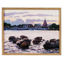 Dipinto "Buonasera", Lettonia. Di Vityuk Ivan Alexandrovich, 2022