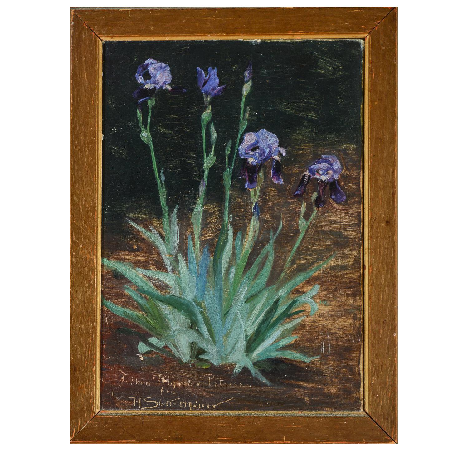 Painting Harald Slott-møller, Blue Iris