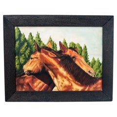 Painting "Horses". Lasota, Poland, 1996