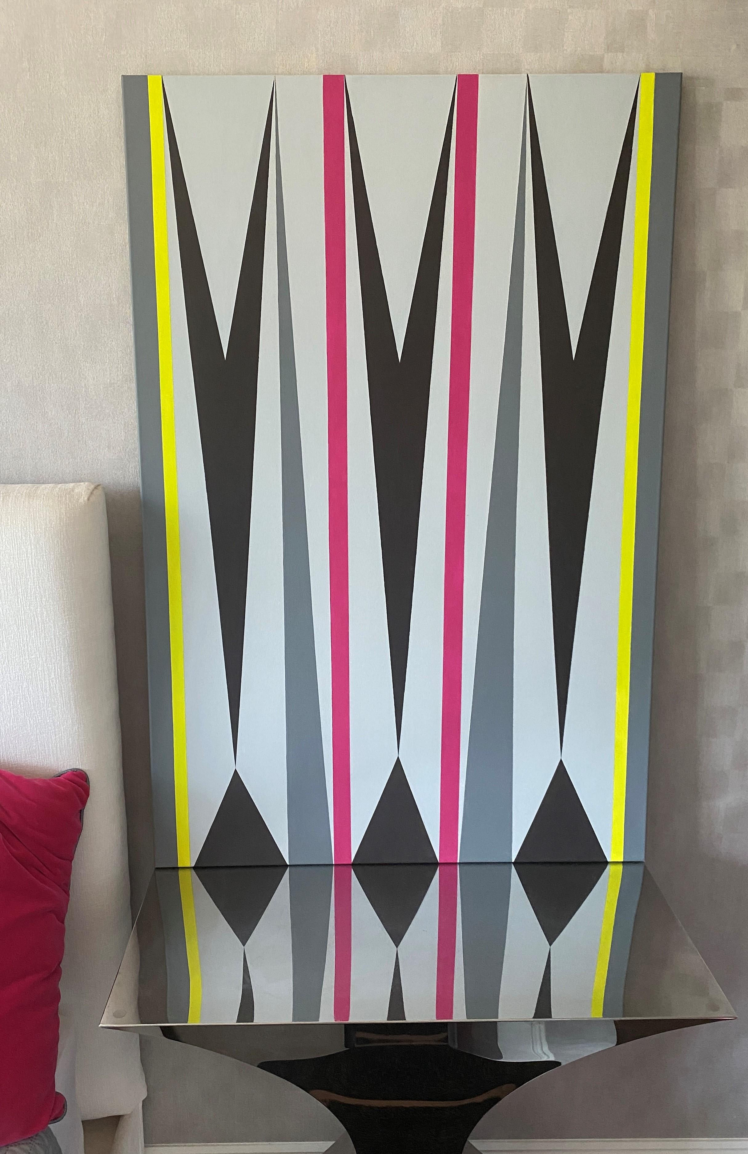 Gemälde „In Between“ 2014 Acryl auf Leinwand von Cecilia Setterdahl Geometrische Kunst im Angebot 3