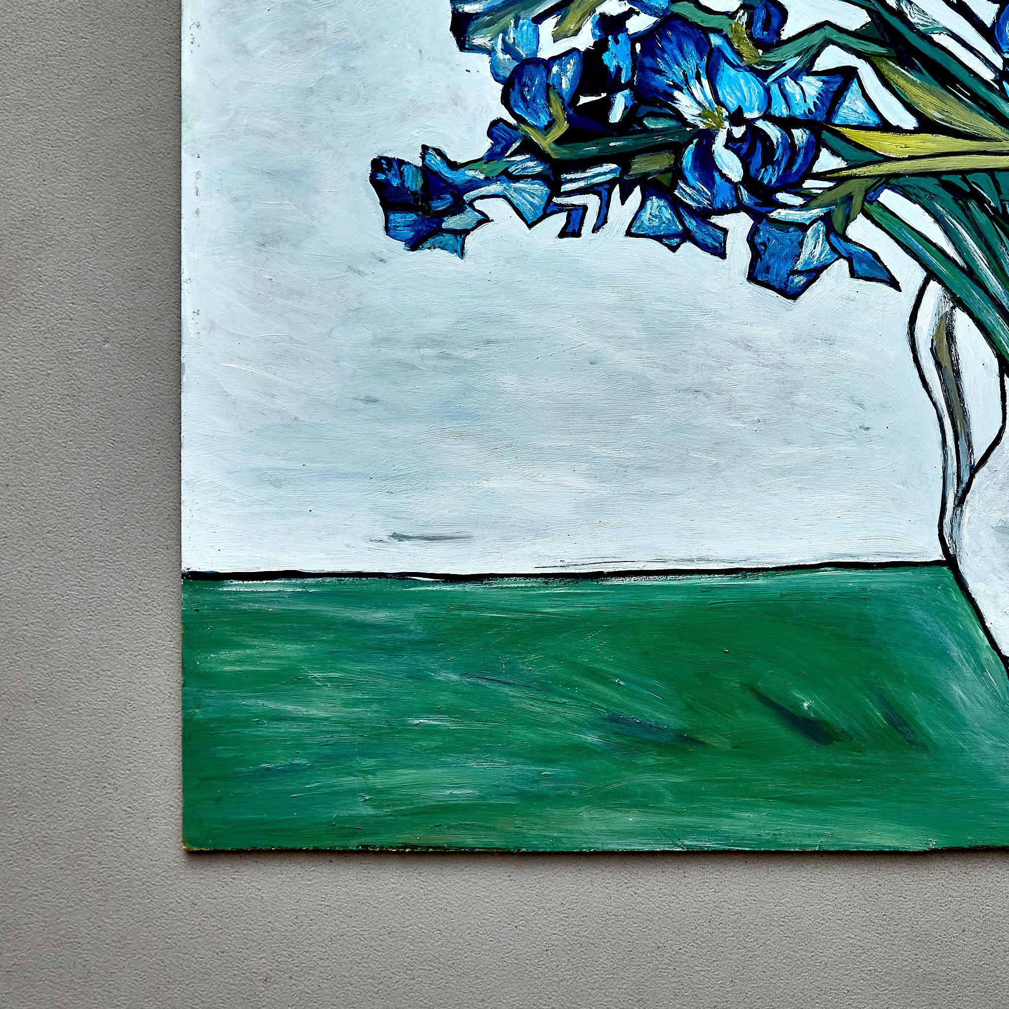 Papier Peinture à la manière de Van Gogh, vers 2000. en vente