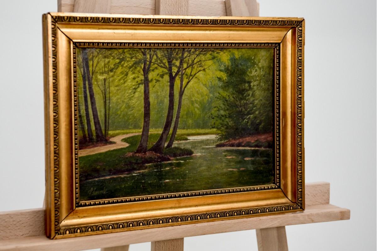 Milieu du XXe siècle Peinture « In the forest » (en forêt) en vente