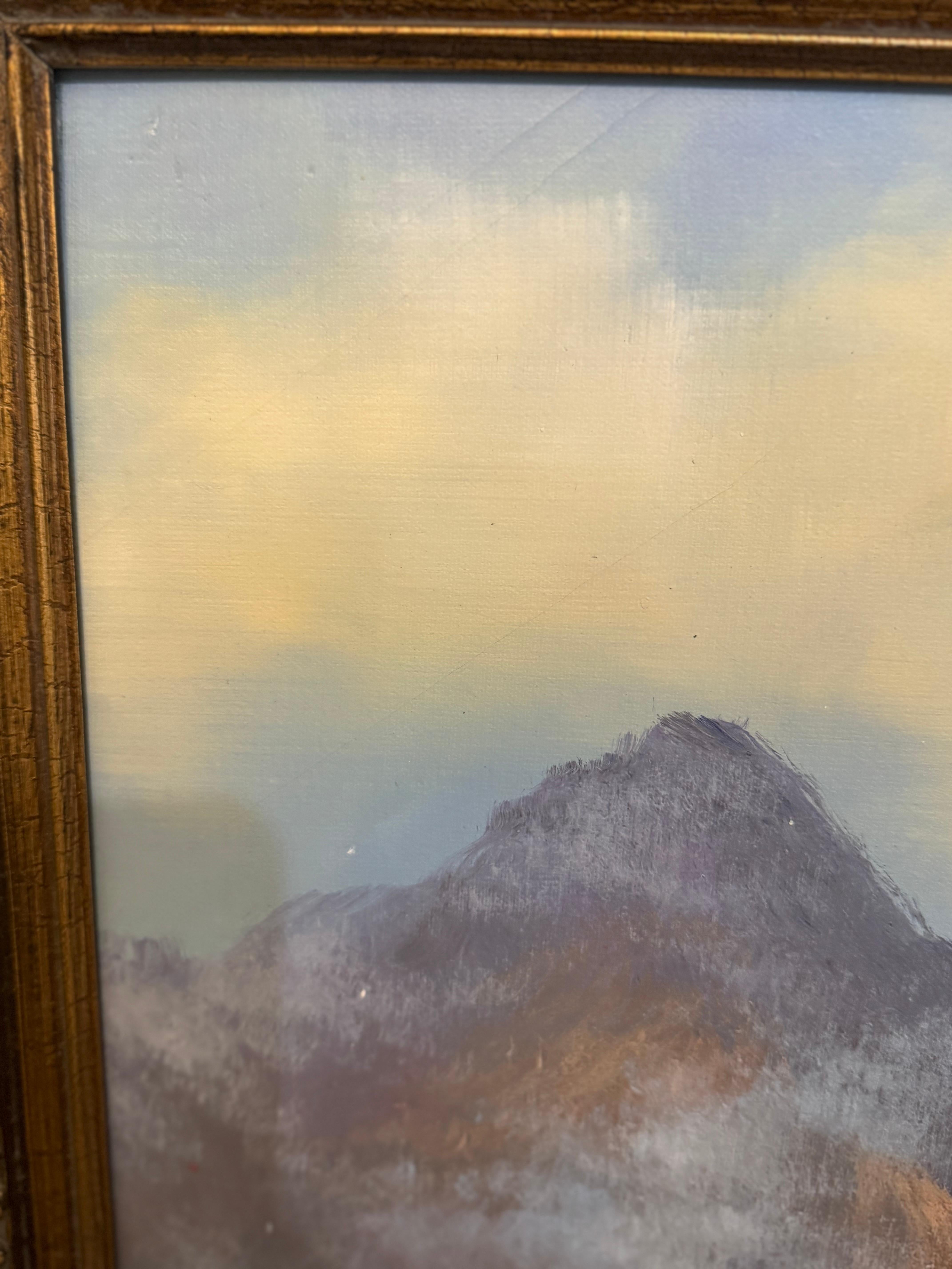 Pintura inspirada en Thomas Kinkade título cabaña dulce 111 en venta 3