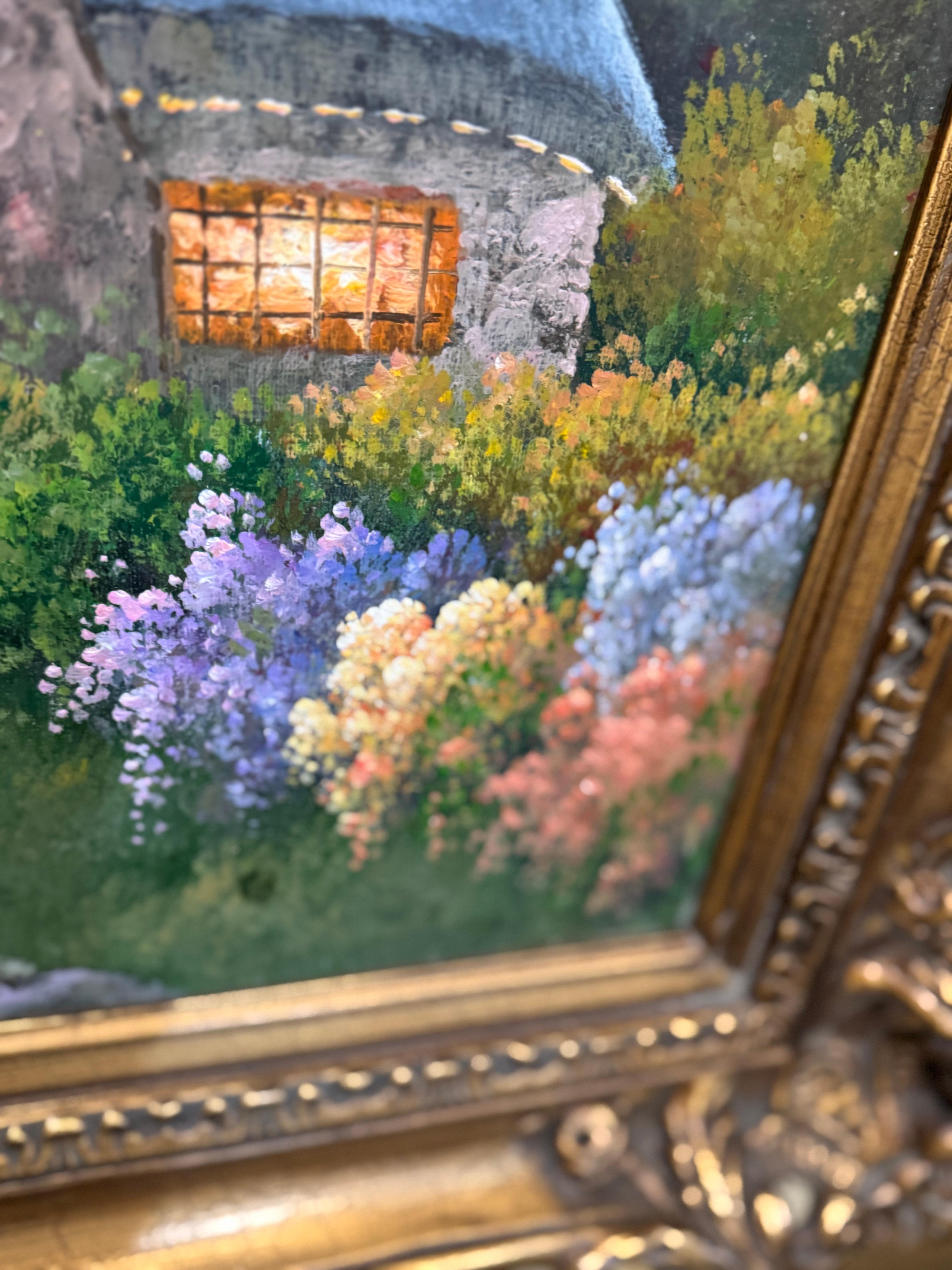 Pintura inspirada en Thomas Kinkade título cabaña dulce 111 en Bueno estado para la venta en Birmingham, AL