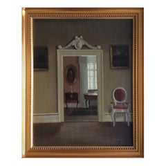 Painting Interior from Livingroom Signed C.Birkso