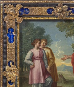 Painting - Italian School - 'Moses at the Well of Midian' - 17th Century