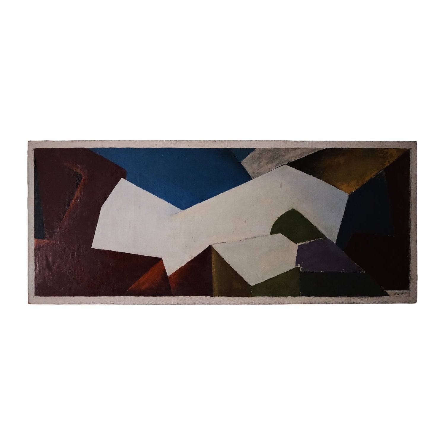 Pittura "Kubistiskt landskap" di Rolf Wertheimer, Svezia, 1954 in vendita