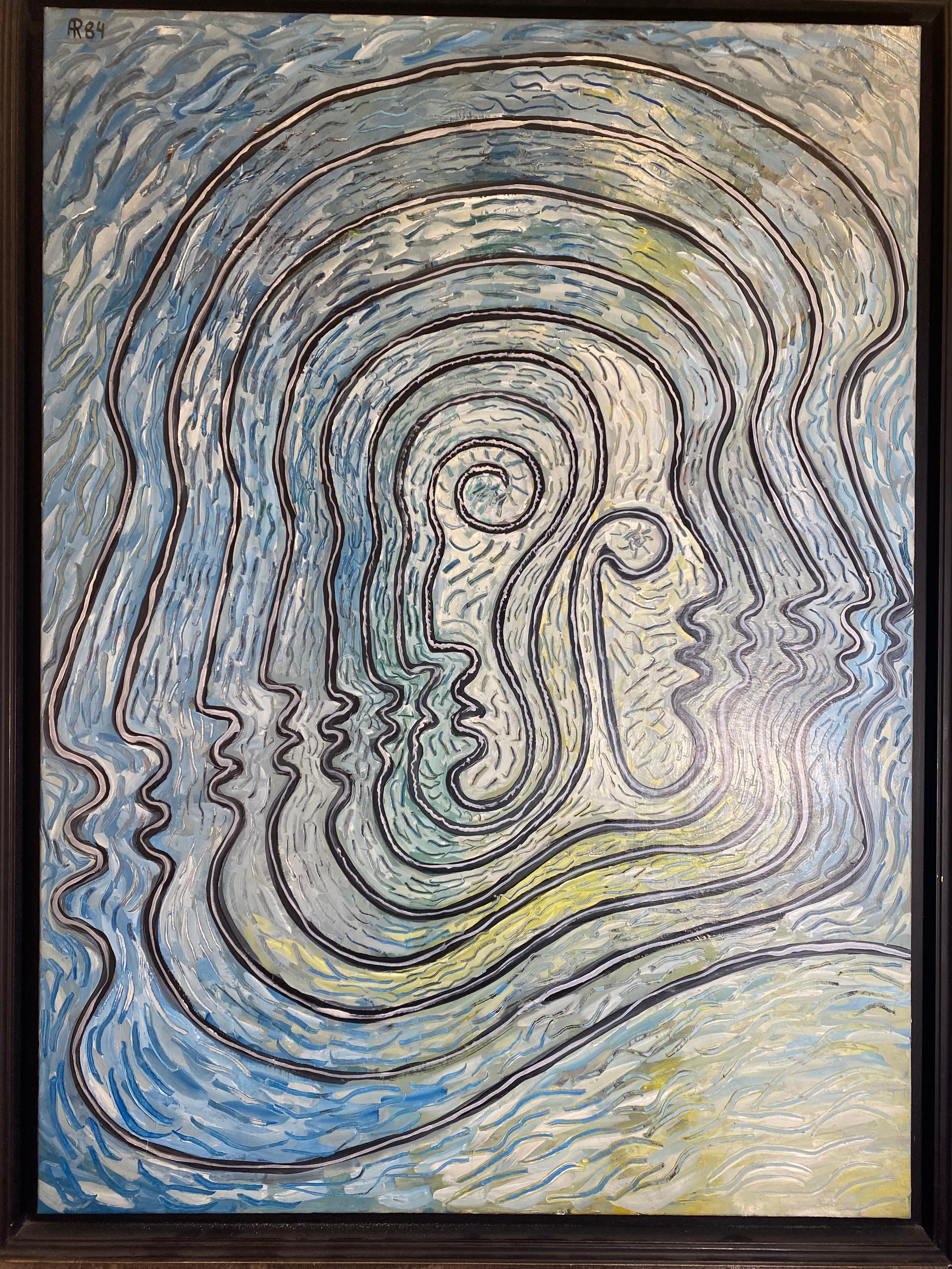Gemälde „Labyrinth“ – Alain Rothstein – 1984 im Angebot 2
