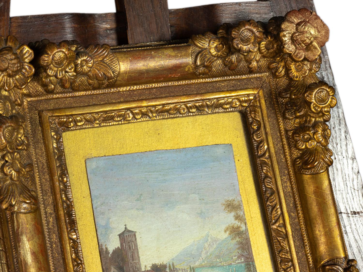 Baroque Painting Lake Garda Italian School 18th Century For Sale