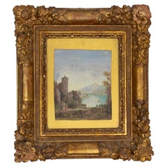 Pittura Lago di Garda Scuola Italiana 18° secolo