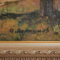 Painting "Landscape By The River", Russia (Ussr) By Martynov Igor, 1940s - 1950s